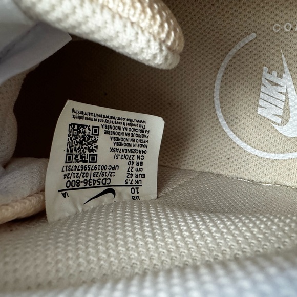 New Nike Court Vision Mid Sneaker - Women's White/ Guava Ice Size 10 $90 - Picture 9 of 9